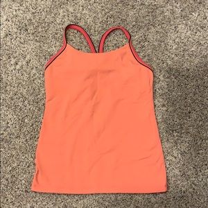 Coral Lulu Lemon Fitted Tank